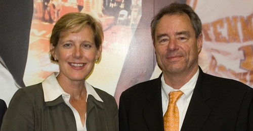 Tonya Hinch with Then-Chancellor Jan Simek