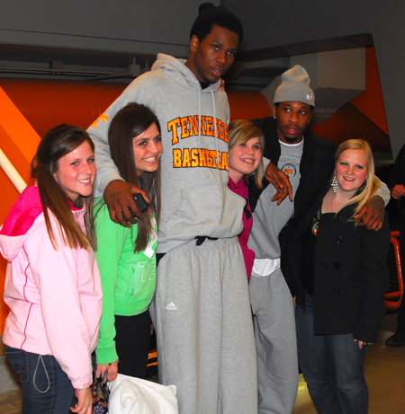 Students with Vol team members