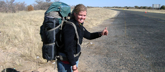 Laura Walker Hitchhiking