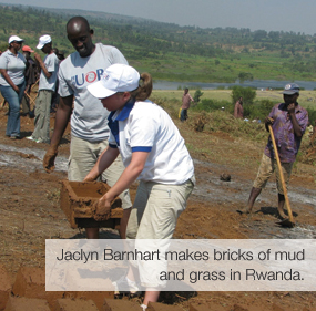 Jaclyn Barnhart performs umuganda service in Rwanda