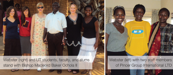 Jayanni Webster with collaborators in Uganda