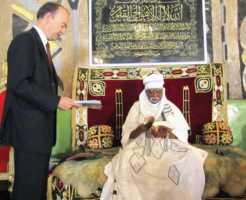 Joe Stafford meets with the Emir of Kano, Nigeria.