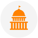 Icon showing the dome of the Capitol building, indicating politics