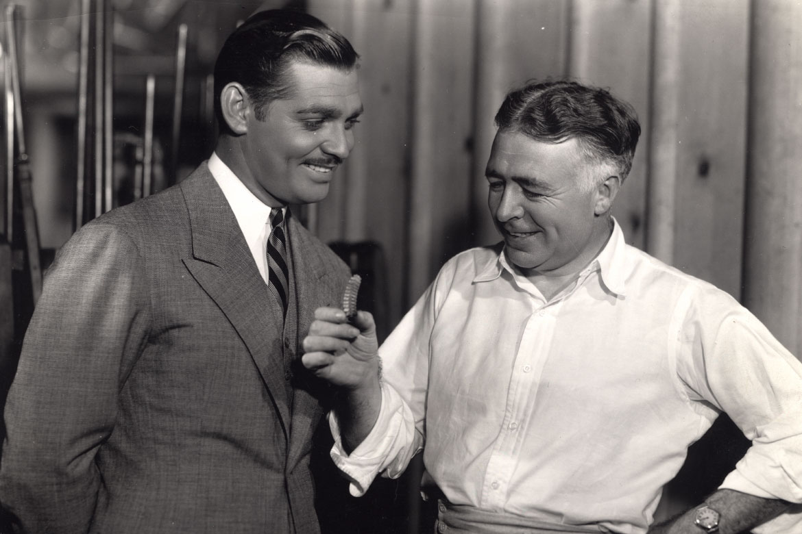Brown with Clark Gable.