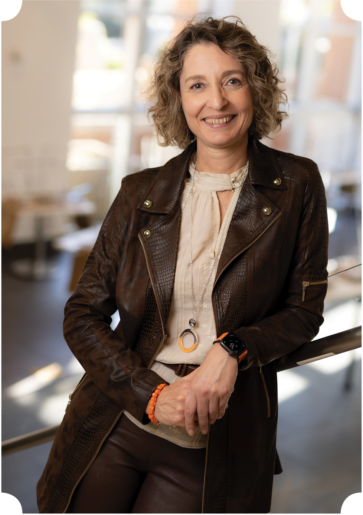 Dean Ozlem Kilic stands in the Tickle College of Engineering