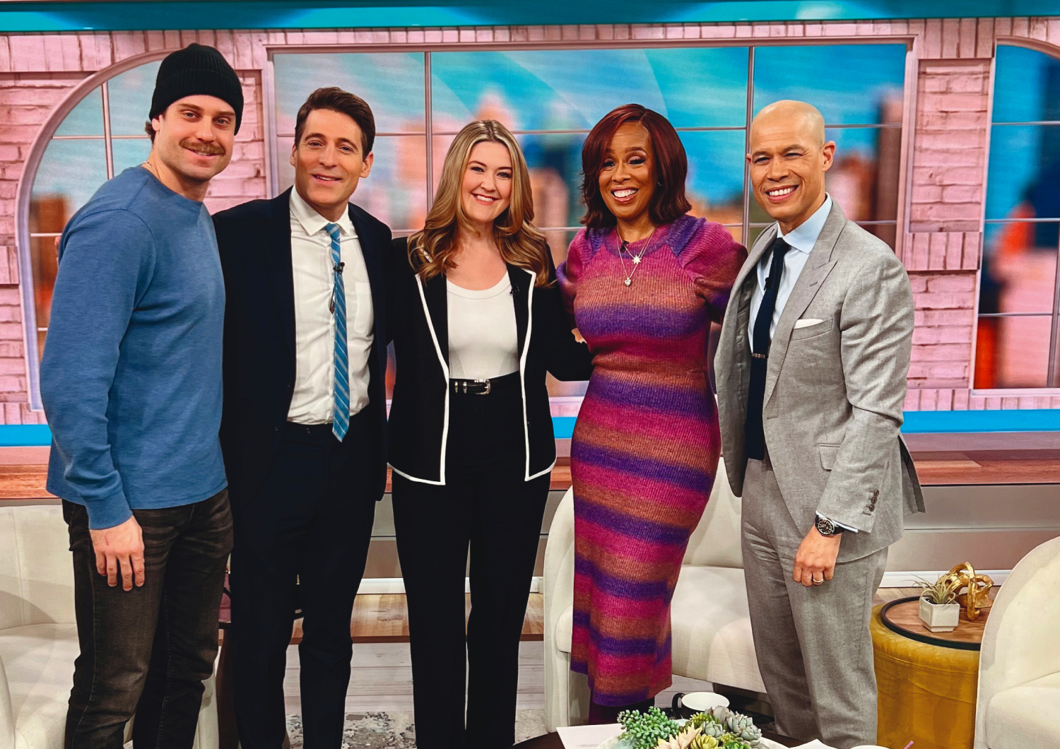 spirit-sharp_CBS Ashley Sharp, center, with the anchors of CBS Mornings.